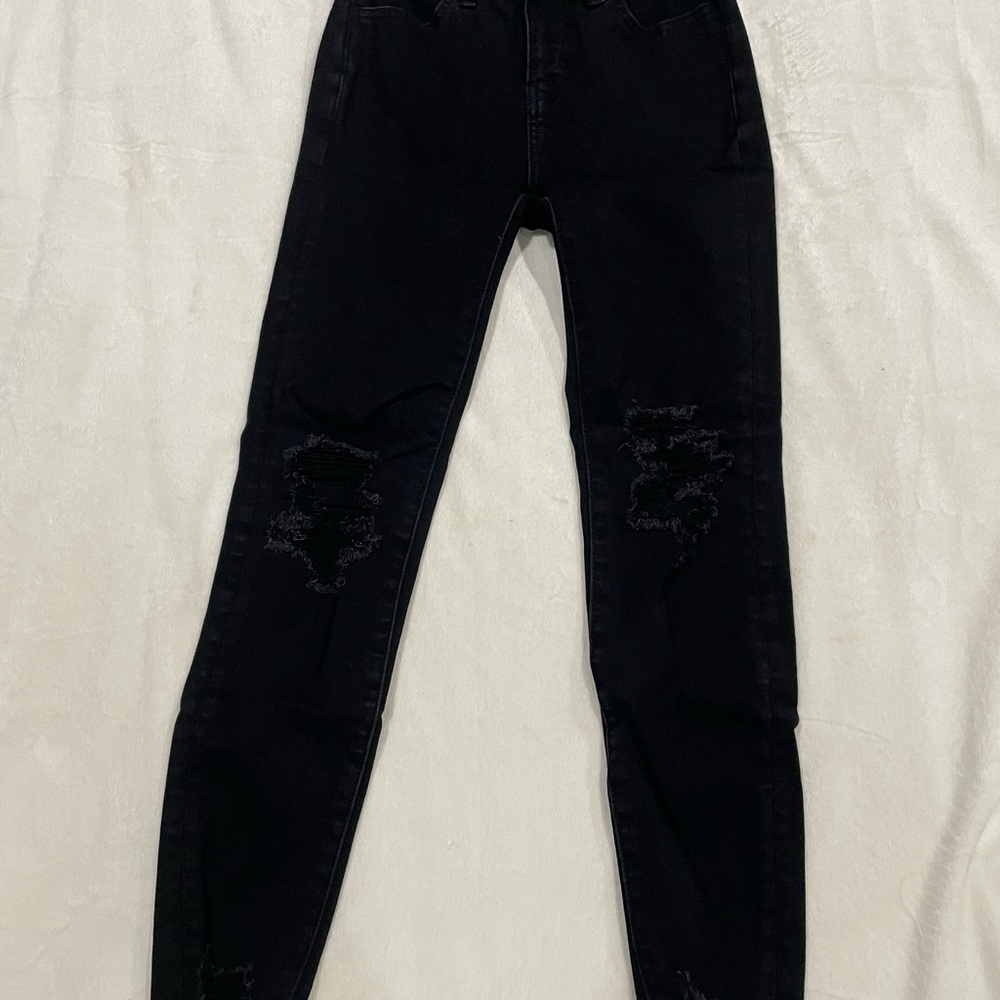 Black ripped jeans from American Eagle